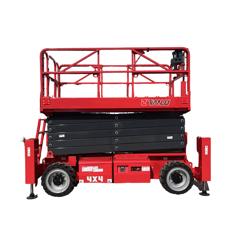 Self-Propelled Rough-Terrain Scissor Lift Electric Hydraulic Aerial Work Platform