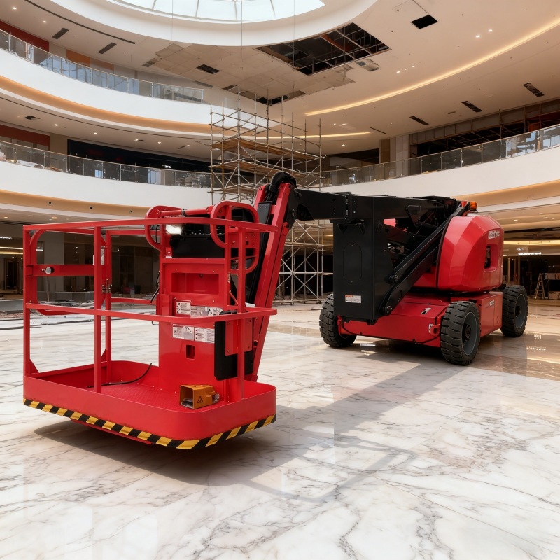 High-Reach Straight Boom Lift for Industrial Maintenance