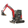 Mini Excavator with Kubota Engine，Swing Arm Function，cab，air Conditioner